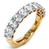 (LD) Banda con diamantes de laboratorio en oro amarillo 14k. D-1.70Cts.