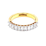 (LD) Banda con diamantes de laboratorio en oro amarillo 14k. D-0.80Cts.