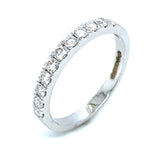 (LD) Banda con diamantes de laboratorio en oro blanco 14k. D-0.50Cts.