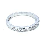 (LD) Banda con diamantes de laboratorio en oro blanco 14k. D-0.50Cts.