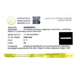 (LD) Banda con diamantes de laboratorio en oro blanco 14k. D-0.50Cts.