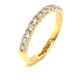 (LD) Banda con diamantes de laboratorio en oro amarillo 14k. D-0.50Cts.