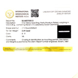 (LD) Banda con diamantes de laboratorio en oro amarillo 14k. D-0.50Cts.