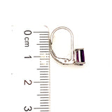 Aretes de cuarzo amatista en plata 925.