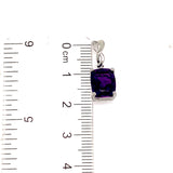 Aretes de cuarzo amatista en plata 925.