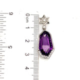 Aretes de cuarzo amatista en plata 925.