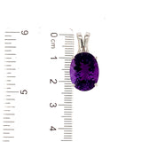 Dije de cuarzo amatista en plata 925.