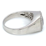 Anillo para caballero de cuarzo amatista en plata 925.