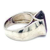 Anillo con cuarzo amatista en plata 925