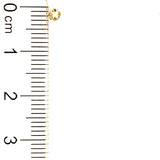 (LD) Aretes de bebé con diamantes de laboratorio en oro amarillo 14kt.