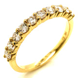 (LD) Set de anillos con diamantes de laboratorio en oro amarillo 14kt.