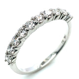 (LD) Set de anillos con diamantes de laboratorio en oro blanco 14kt.