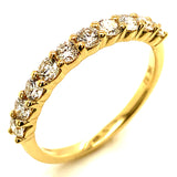 (LD) Set de anillos con diamantes de laboratorio en oro amarillo 14kt.