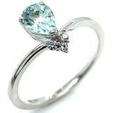 Anillo con cuarzo aguamarina en plata 925