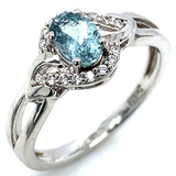 Anillo de aguamarina 925