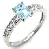 Anillo de aguamarina 925