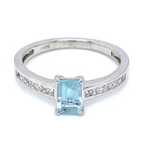 Anillo de aguamarina 925