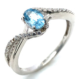 Anillo de aguamarina 925