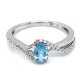 Anillo de aguamarina 925