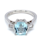 Anillo de aguamarina 925