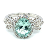 Anillo de aguamarina 925