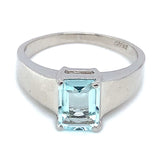Anillo de aguamarina 925