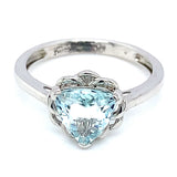 Anillo de aguamarina 925