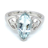 Anillo de aguamarina 925