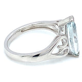 Anillo de aguamarina 925