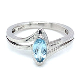 Anillo de aguamarina 925