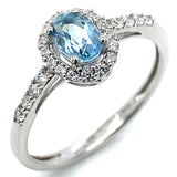 Anillo de aguamarina 925