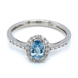 Anillo de aguamarina 925