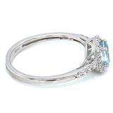 Anillo de aguamarina 925