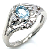 Anillo de aguamarina 925
