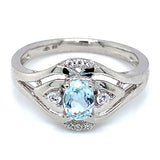 Anillo de aguamarina 925