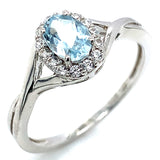 Anillo de aguamarina 925