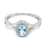 Anillo de aguamarina 925