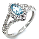 Anillo de aguamarina 925