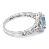 Anillo de aguamarina 925