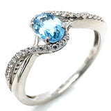 Anillo de aguamarina 925