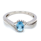 Anillo de aguamarina 925
