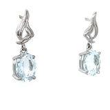 Aretes de aguamarina en plata 925