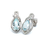Aretes de aguamarina en plata 925