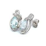 Aretes de aguamarina en plata 925