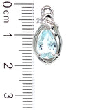 Aretes de aguamarina en plata 925