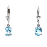 Aretes de aguamarina en plata 925