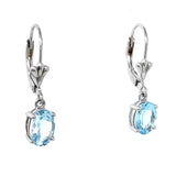 Aretes de aguamarina en plata 925