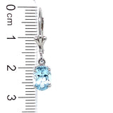 Aretes de aguamarina en plata 925