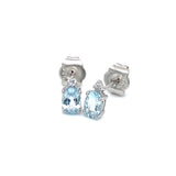 Aretes de aguamarina en plata 925