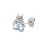 Aretes de aguamarina en plata 925